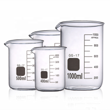 High temperature resistant chemistry laboratory equipment glass beakers with graduated glass measuring cup